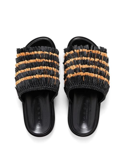 Marni Black Opent-Toe Sandals