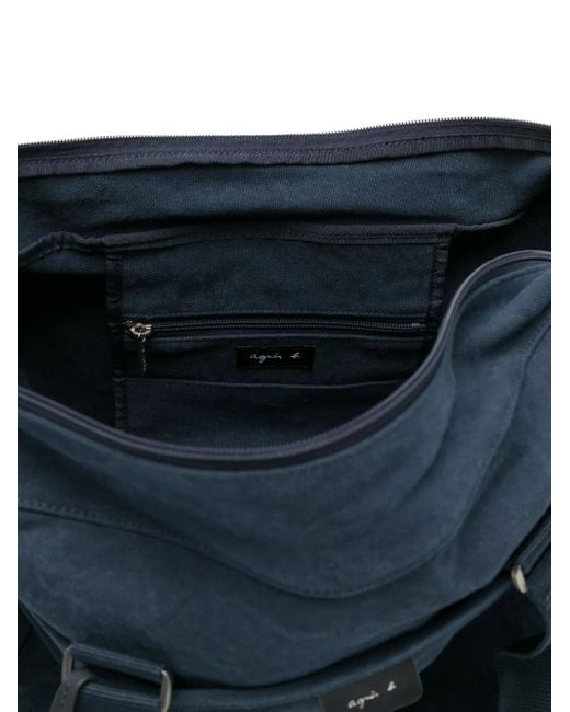 Agnes B. Blue Canvas Tote Bag