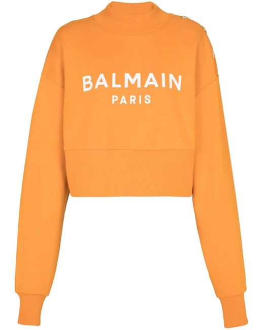 Anillo Stacking en oro amarillo de 14 kt con diamante Balmain de color Orange