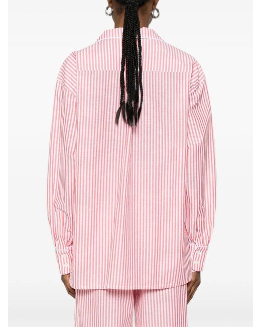Riviera Pink Striped-Pattern Shirt