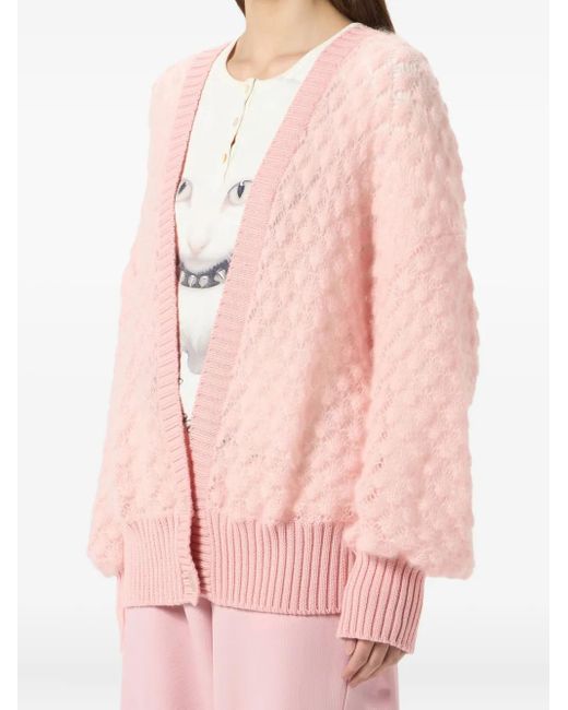Blumarine Pink Strukturierter Cardigan