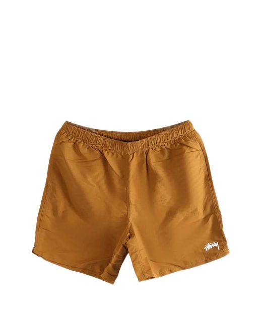 Stussy Brown Stock Water Shorts for men