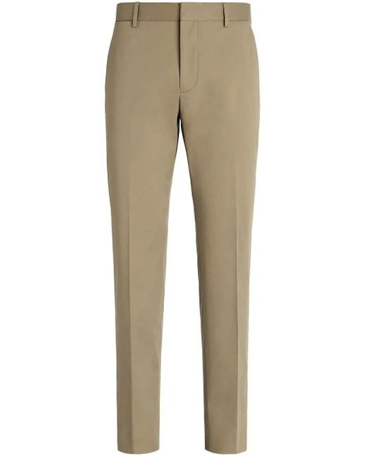 Zegna Natural Tailored Cotton Trousers for men