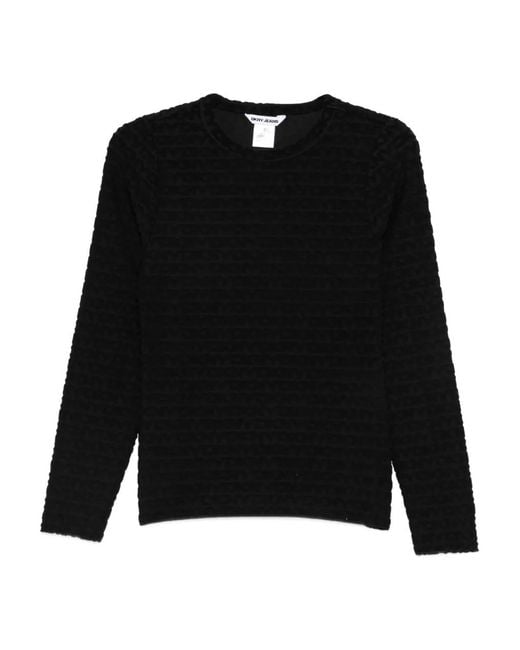 DKNY Black Logo-Jacquard T-Shirt