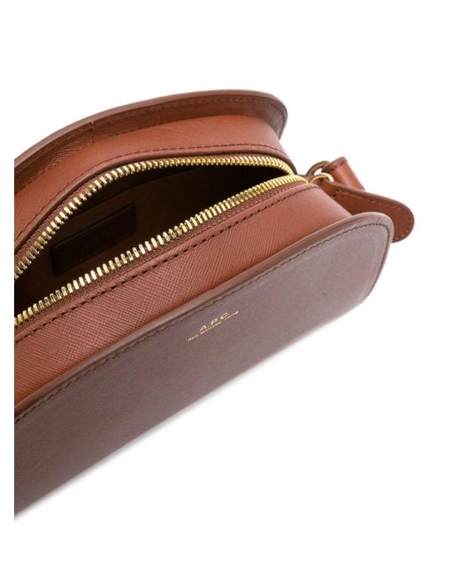 A.P.C. Brown Leather Shoulder Bag