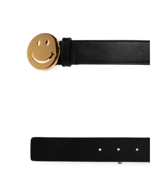 Moschino White X Smiley Leather Belt for men