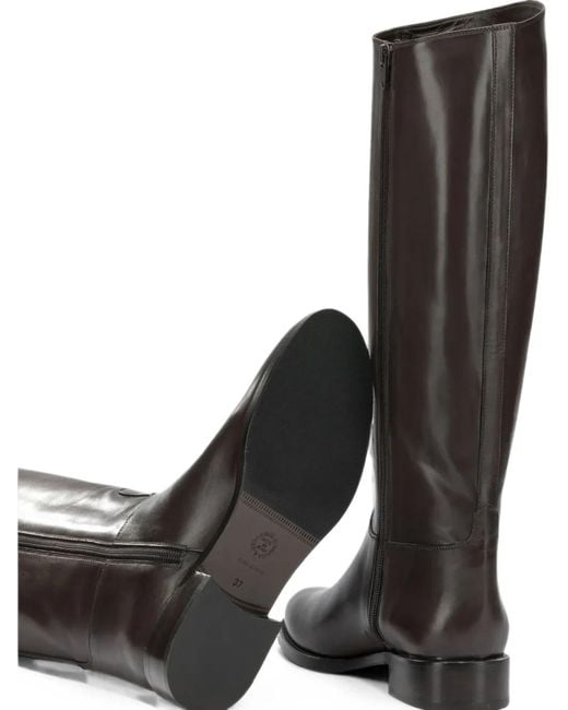 MARETTO® Black Knee-High Leather Boots