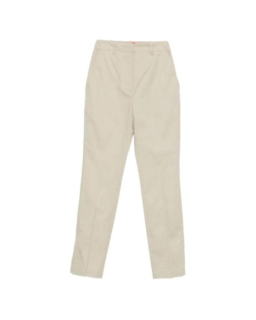 DIESEL White Tailored Straight Leg Trousers