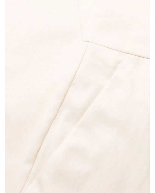 Prada White Pressed-Crease Tailored Trousers