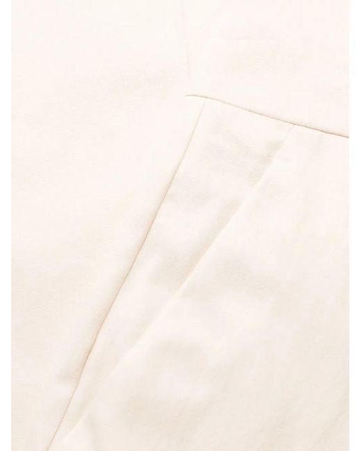Prada White Pressed-Crease Tailored Trousers