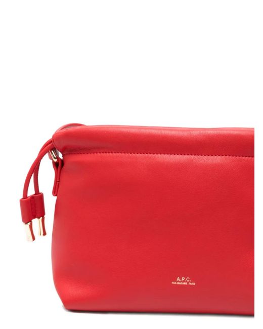 Borsa A Tracolla Mini Con Logo di A.P.C. in Red