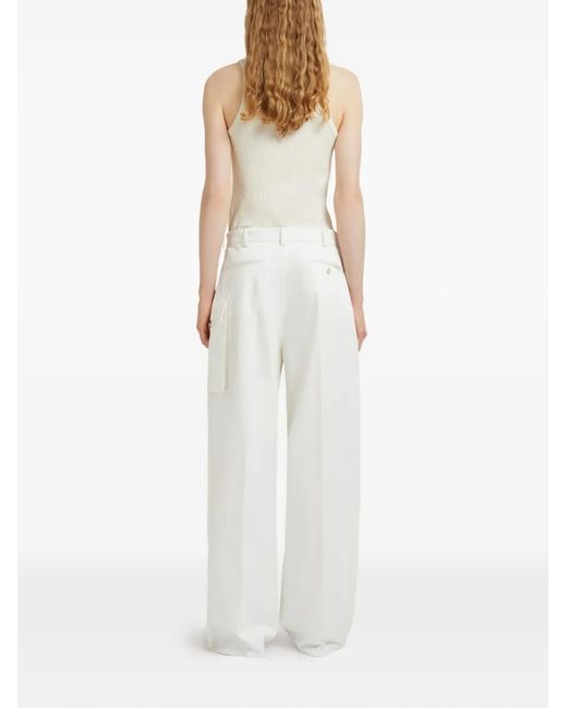 Marni White Cargo-Pocket Trousers