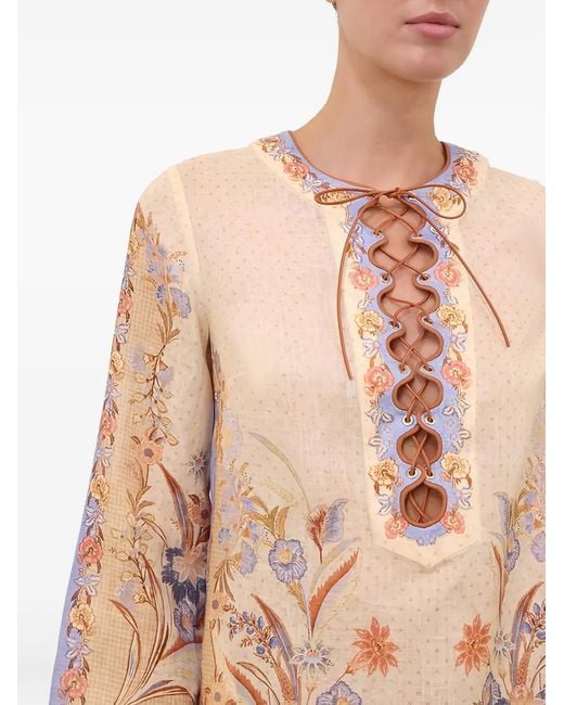 Zimmermann White Indra Linen Mini Dress