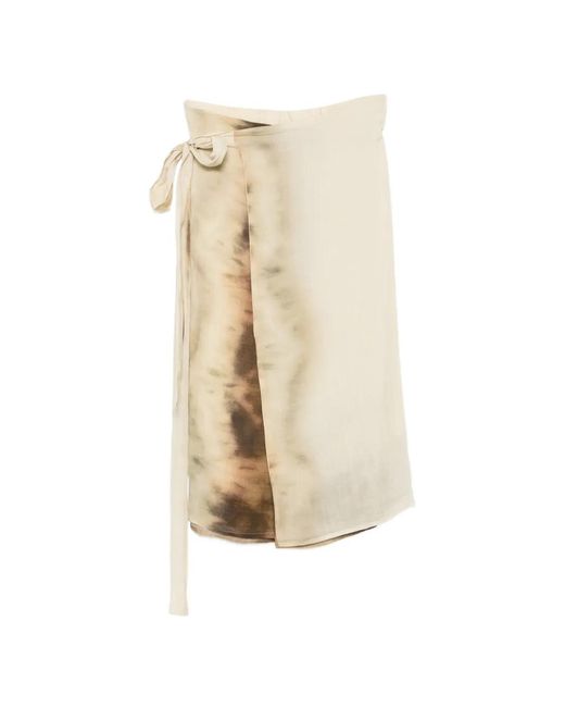 Collection Privée Natural Argis Tie-Dye Wrap Midi Skirt