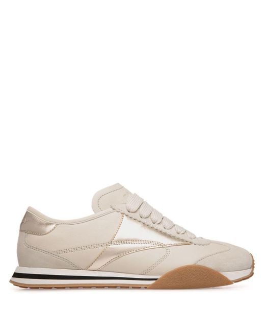 Bally White Sussex Leather Sneakers