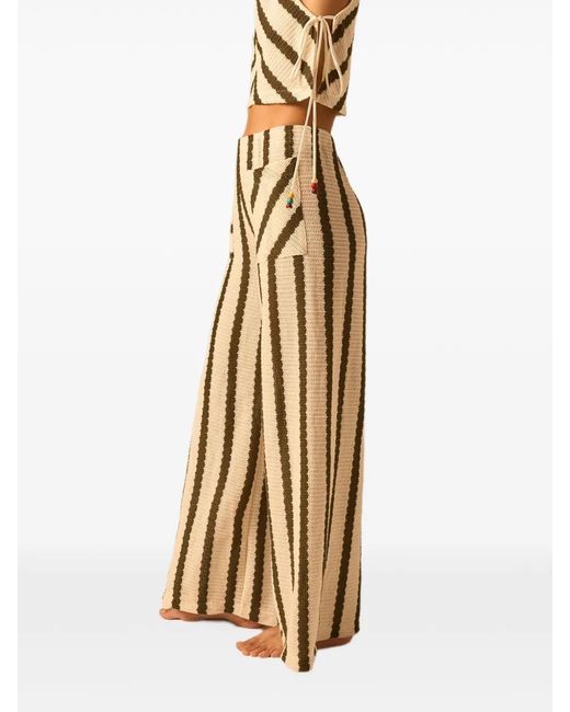 JBQ Metallic Striped Palazzo Pants