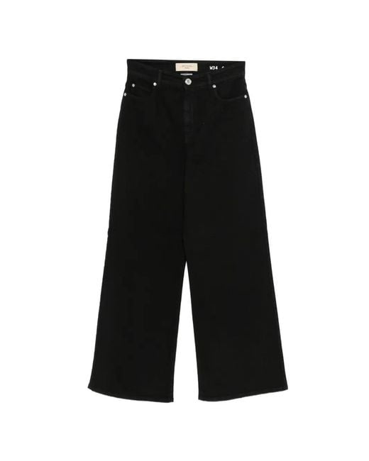 Weekend by Maxmara Black Wide-Leg Five-Pockets Trousers