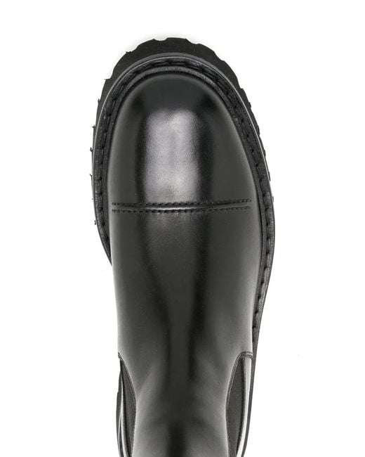 Ferragamo Black George Leather Chelsea Boots for men