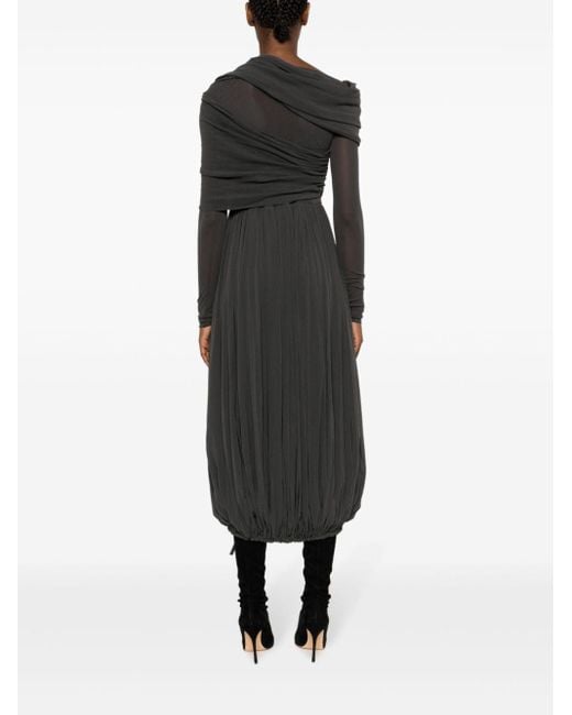Vestido con diseño drapeado Philosophy Di Lorenzo Serafini de color Black