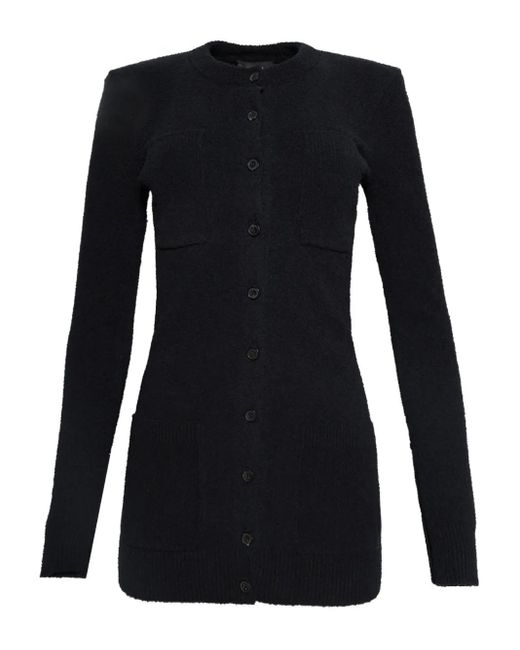 Wardrobe NYC Black Geknöpfter Cardigan mit gepolsterten Schultern