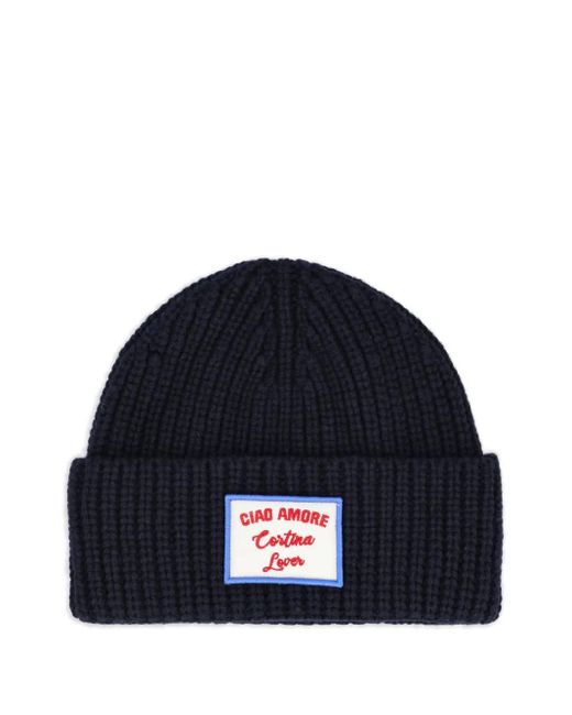 Giada Benincasa Blue Gerippte Beanie