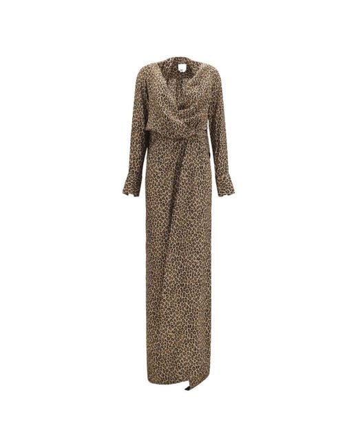 Sa Su Phi Natural Leopard-Print Maxi Dress