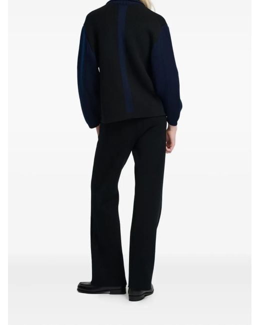 Barrie Blue Colour-Block Button Cardigan