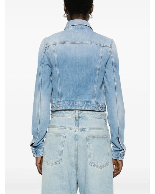 Acne Blue Cropped Denim Jacket