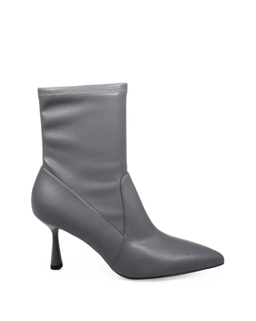 Sergio Levantesi Gray Janet Pointed-Toe Ankle Boots