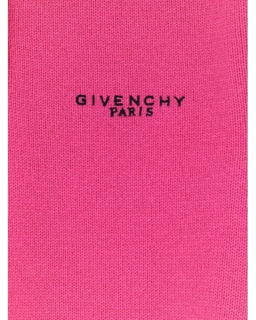 Givenchy Pink Logo-Embroidered Polo Top
