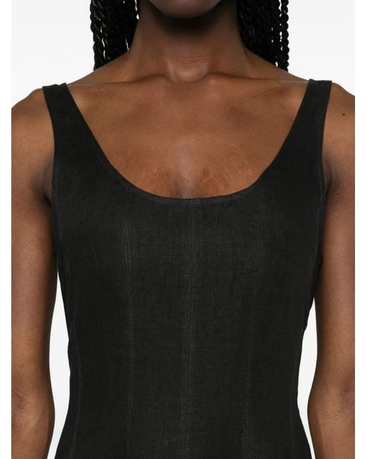 Marella Black Emmcinema Sleeveless Midi Dress