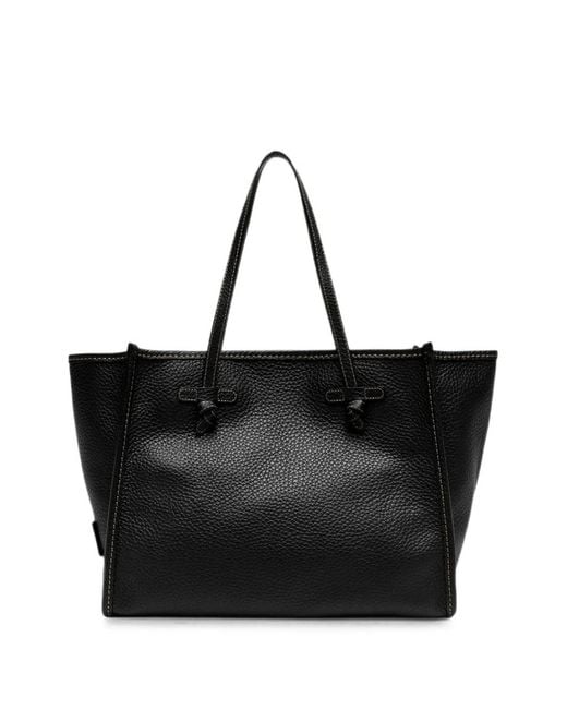 Gianni Chiarini Black Marcella Grained Leather Tote Bag