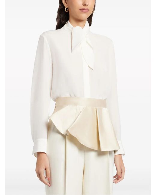 BITE STUDIOS Natural Asymmetric Ruffled Belt
