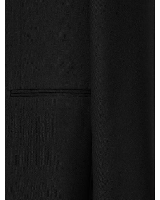Burberry Button-Down Wollen Blazer in het Black voor heren
