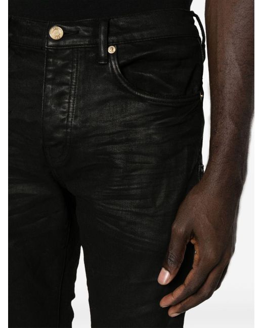 Purple Brand Beschichtete P001 Skinny-Jeans in Black für Herren
