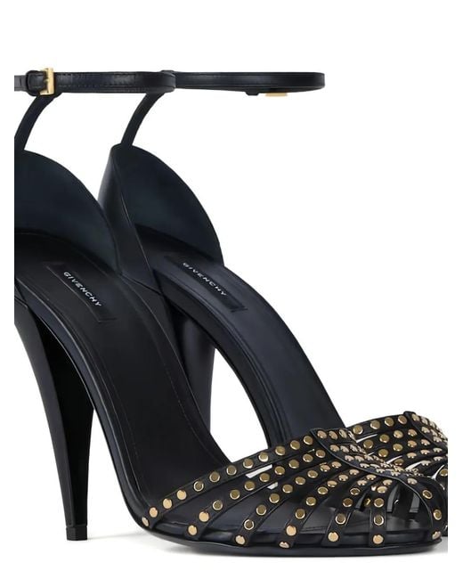 Givenchy Black Studded Heeled Sandals