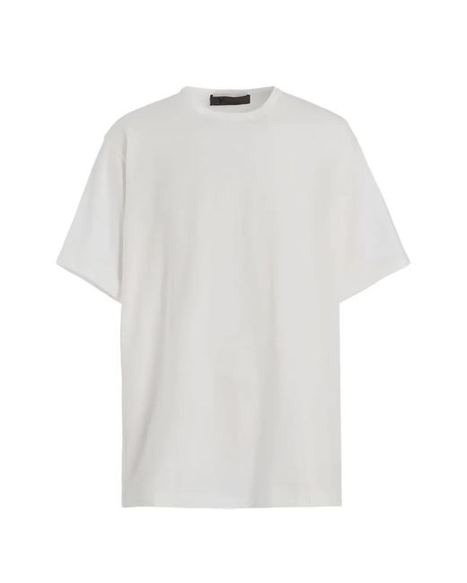 Y's Yohji Yamamoto White Logo-Print T-Shirt for men