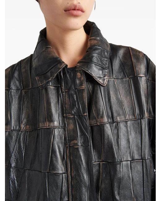 Prada レザージャケット Black