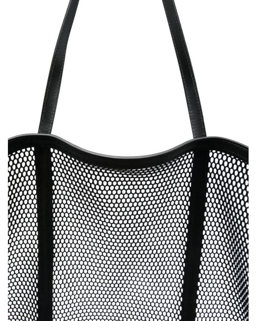 The Attico Black Mesh Tote Bag