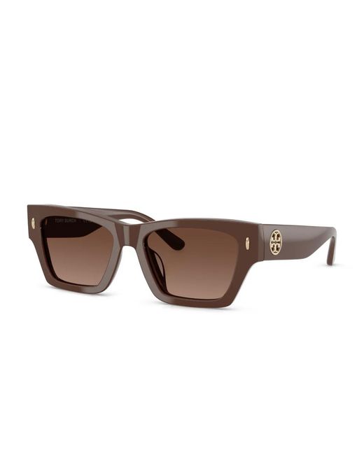 Tory Burch Brown Square-Frame Sunglasses