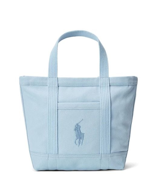 Polo Ralph Lauren Blue Embroidered Tote Bag