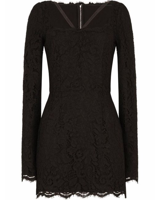 Dolce & Gabbana Black Lace Mini Dress