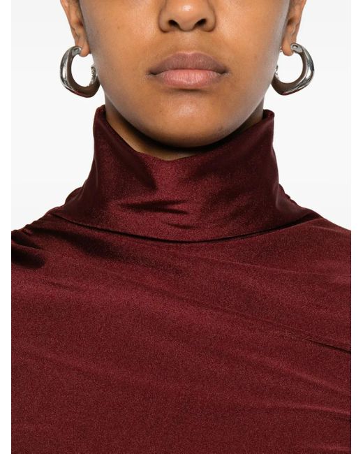 ANDAMANE Red Bluse Mit Rollkragen