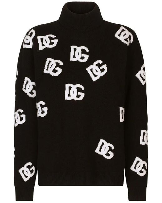 Dolce & Gabbana Black Luxurious Wool Turtleneck Sweater For