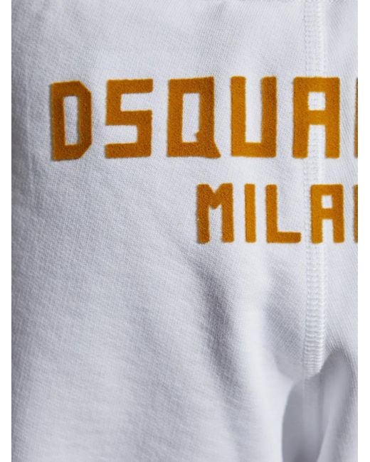 DSquared² Blue Printed Track Shorts