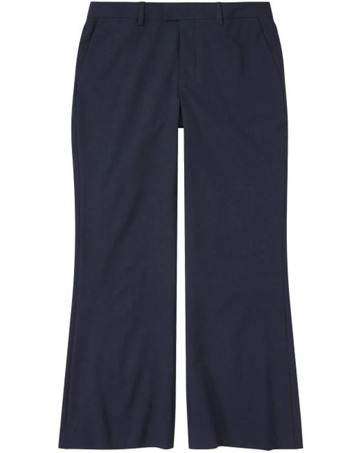 Closed Blue Wharton Cropped Flared Trousers