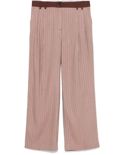 Paul Smith Pink Check-Pattern Trousers