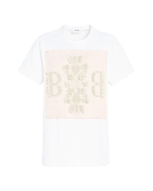 Barrie White Cashmere Patch Logo T-Shirt