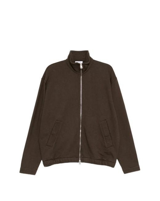 Norse Projects Brown Zip-Up Hoodie for men