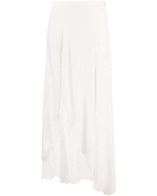 Patrizia Pepe White Asymmetric Long Skirt